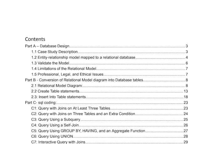 do sql queries, sql database project, er diagram